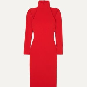 Solace London Grayson Cutout Stretch-Crepe Midi